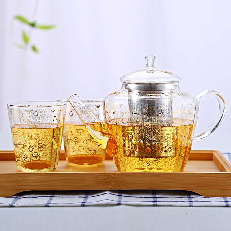 Glass Teapot Stovetop & Microwave Safe Water Jug, Glass